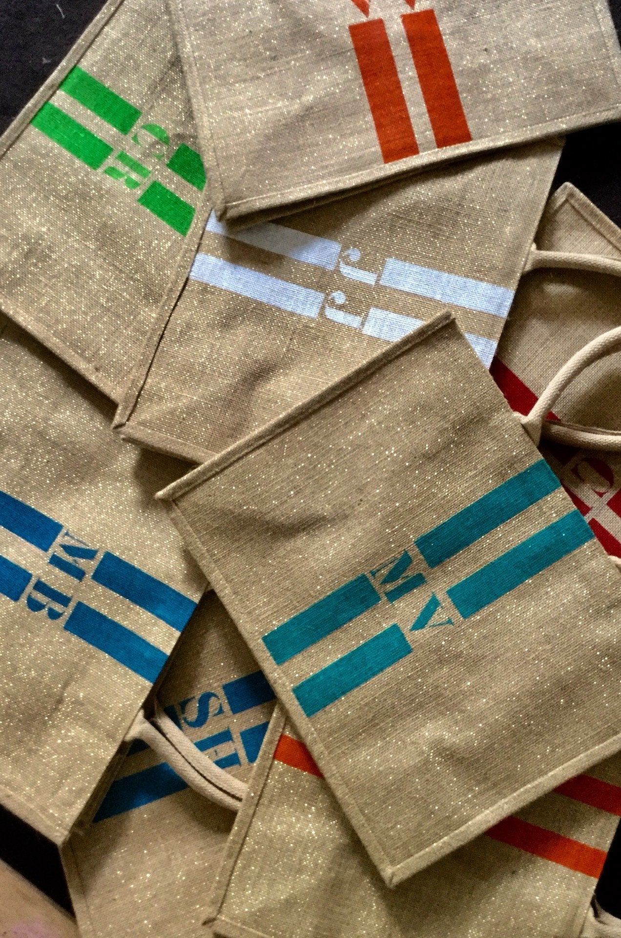 CABAS PERSONNALISÉ TOILE PAILLETÉE