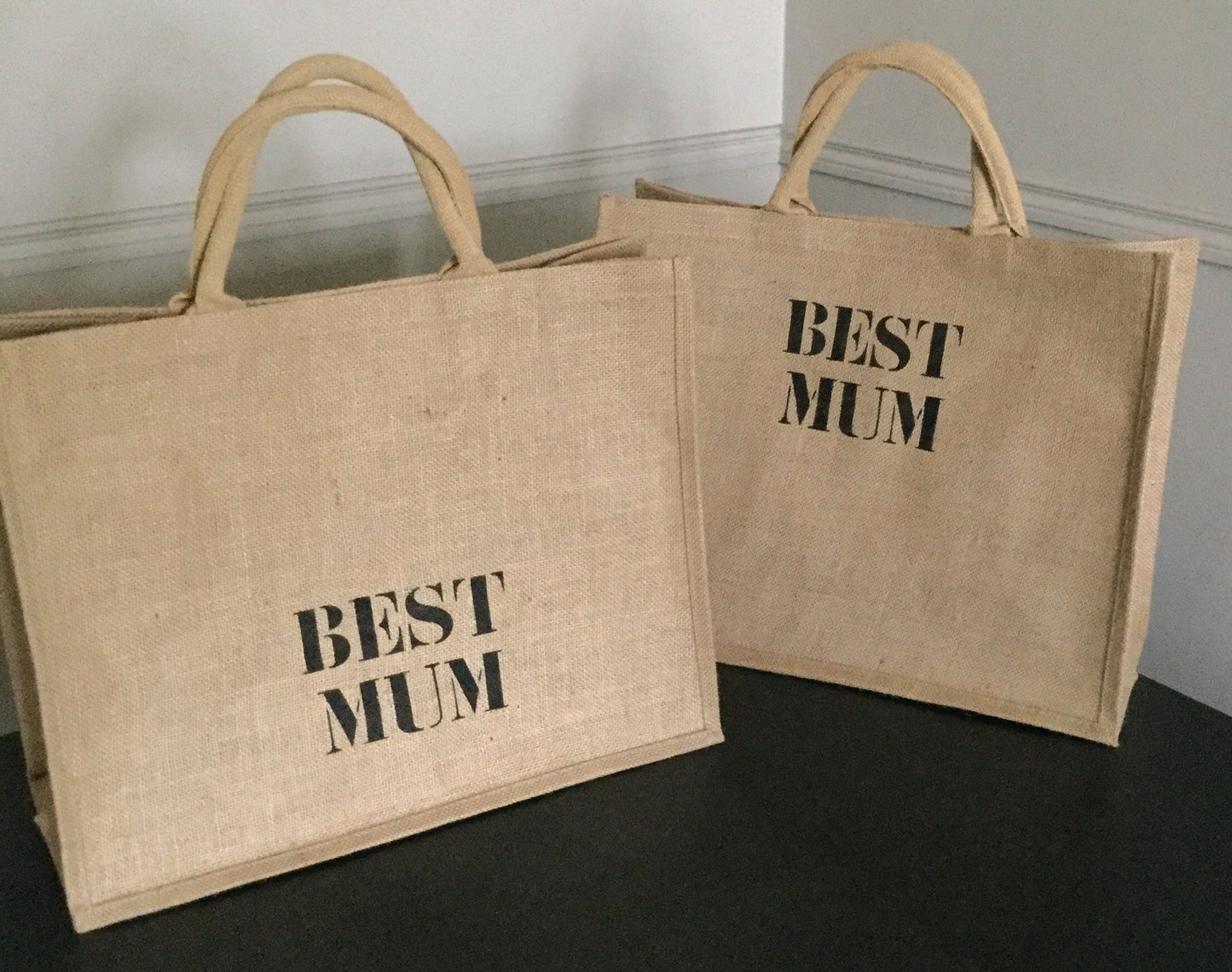 CABAS TOILE DE JUTE BEST MUM