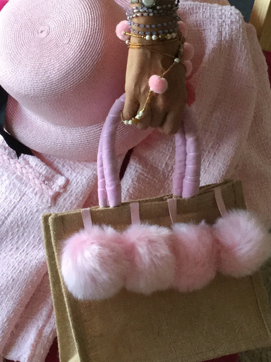 SAC ROSE AVEC CHAINETTE COORDONNEE