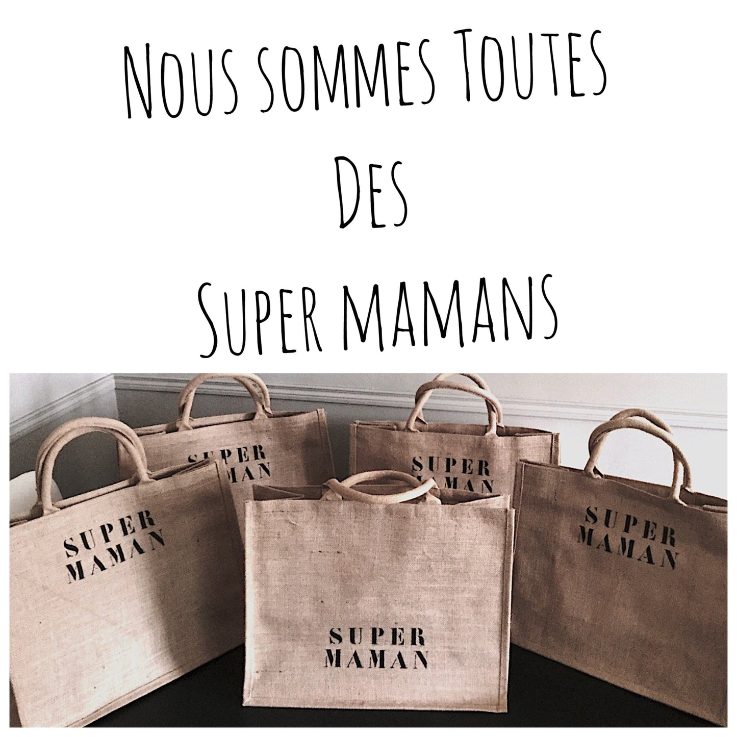 CADEAU FÊTE DES MÈRES  CABAS SUPER MAMAN
