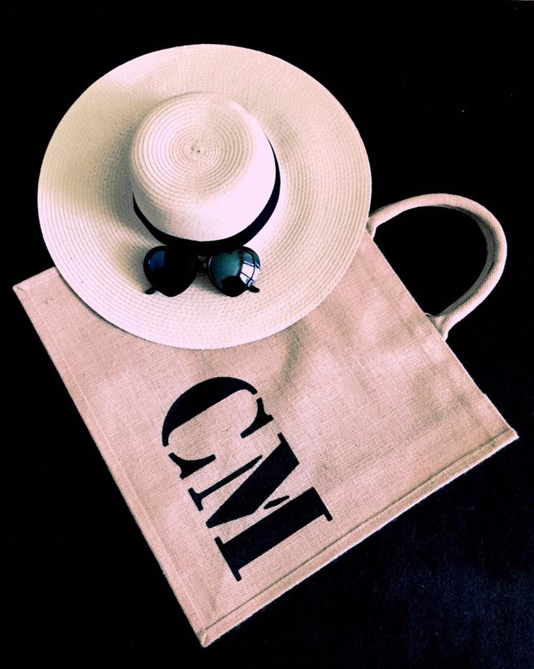 CABAS TOILE DE JUTE INITIALES