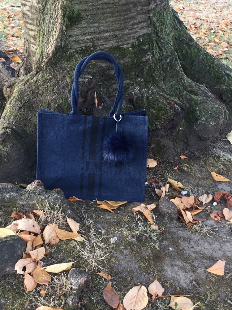 CABAS TOILE BLEUE